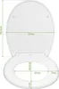 A diagram of a toilet seat with dimensions indicated. Produktbild-Vorschau