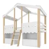 Letto a mezza altezza Sweiko, 90x200cm, forma di casa, Anteprima dell’immagine prodotto 9
