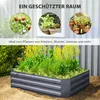 Outsunny – vyvýšený záhon z ocele, záhon, skleník, záhradný Náhľad obrázku produktu 4
