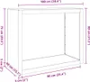 Étagère à bois 100x40x80 cm acier résistant aux intempéries Voir les images du produit 10