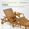 Juskys® 2er Set Sonnenliege SunScape Natur, Akazie Holz mit Produktbild-Vorschau 4