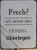 Shabby Chic Metallspruchschild "Frech" Produktbild-Vorschau 2