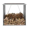 Vidaxl Brennholzschuppen 163x83x154 cm zincato Stahlbraun Anteprima dell’immagine prodotto 1