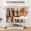 HOKEEPER Schwerlast Kleiderstange auf Rollen, Doppelter Produktbild-Vorschau 5