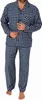 Herren Flanell Pyjama langarm Schlafanzug zum durchknöpfen Produktbild-Vorschau 1
