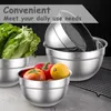 Salatschüssel 5er Set, Edelstahl Schüssel mit luftdicht Produktbild-Vorschau 7