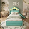 Flieks Kinderbett 90x200cm mit Rutsche und Led, Polsterbett Produktbild-Vorschau 2
