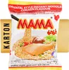 A package of Mama instant noodles with chicken flavor, shown with two side pieces of cardboard. Produktbild-Vorschau