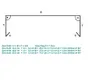A diagram showing dimensions and calculations for a product, likely a metal sheet or similar material, with labels A, B, C, D, and E, and accompanying text providing measurements and formulas. Produktbild-Vorschau