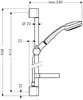 Hansgrohe Brausenset Croma 100 1jet / Unica C 900mm Chrom Produktbild-Vorschau 2