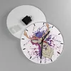 Wanduhr - Rund - Glasuhr - Hirsch Abstraktion - 30x30cm - Produktbild-Vorschau 2