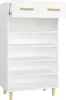 vidaXL Scarpiera bianca 60x35x105 cm Materiale a base di Anteprima dell’immagine prodotto 6