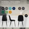 Zestaw 4 krzeseł do jadalni ML-Design z oparciem, czarne, Podgląd zdjęcia produktu 7