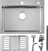 CECIPA 60x45cm Edelstahlspüle Einbauspüle Küchenspüle Spüle Produktbild-Vorschau 1