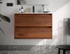 Noja Unterschrank 900 2 Schubladen + Waschbecken Nussbaum Produktbild-Vorschau 1