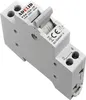 A close-up studio shot of a white electrical circuit breaker. Produktbild-Vorschau