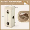 COSTWAY 4-stöckige Katzentonne, Kratzbaum mit Kratzbrett, 3 Produktbild-Vorschau 3
