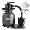 Sistema di filtraggio a sabbia AREBOS 350W 9500L/h Valvola Anteprima dell’immagine prodotto 1