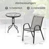 COSTWAY 3tlg. Balkonmöbel Set, Bistrotisch mit 2 stapelbare Produktbild-Vorschau 7