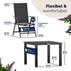 CASARIA® Gartenmöbel Set 4 Stühle mit Tisch 90x90cm Produktbild-Vorschau 7
