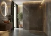 A modern, luxurious bathroom with a shower, vanity, and plant. Anteprima dell’immagine prodotto