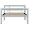 vidaXL Rama łóżka szaro-biała metalowa 90×200 cm Podgląd zdjęcia produktu 6