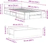 vidaXL Rám postele se zásuvkou kouřový dub 90x200 cm Náhled obrázku produktu 8