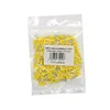 A clear, well-lit studio shot of a bag of yellow and silver wire ferrules against a white background. Produktbild-Vorschau