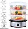 alpina Steam Cooker elettrico 800W - Multicooker a 3 strati Anteprima dell’immagine prodotto 3