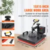 VEVOR Transferpers, 38 x 38 cm, warmtepers 220 V, Productafbeelding-voorbeeld 17