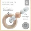 Bieco Beißring Baby mit Silikon Perlen Grau, 7 cm | ab 0 Produktbild-Vorschau 2