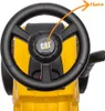 Close-up of a yellow toy tractor steering wheel with a CAT logo. Náhľad obrázku produktu