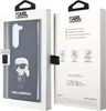 The image shows the packaging of a Karl Lagerfeld phone case, with the case itself visible through a clear window on the left side. Podgląd zdjęcia produktu