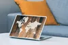 MuchoWow® Laptop Aufkleber Sticker Cover Weltkarte - Holz - Produktbild-Vorschau 4