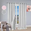 1 pièce Voile pour enfants Rideau à œillets double couche Voir les images du produit 3