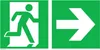 SafetyMarking Fluchtwegschild Folie B300xH150 mm Notausgang Produktbild-Vorschau 1