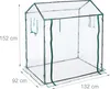 Serra in plastica Relaxdays, telo in PVC, porta e finestra Anteprima dell’immagine prodotto 4