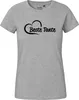 Huuraa Damen T-Shirt Beste Tante Herz M Sport Grey Bio Produktbild-Vorschau 2