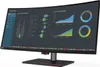 A curved computer monitor displaying various charts and graphs, likely for data analysis or stock reporting. Produktbild-Vorschau