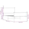 Metallbett ohne Matratze Sonoma-Eiche 100x190 cm Produktbild-Vorschau 9