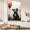 Wanddeko 80x120 cm - Banksy - Hund - Luftballon - Tiere, Produktbild-Vorschau 6