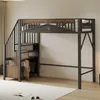 Lit mezzanine métallique Fortuna Lai 90 x 200 cm, cadre de Voir les images du produit 4