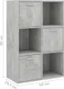 Armadio portaoggetti grigio cemento 60x29,5x90 cm materiale Anteprima dell’immagine prodotto 16