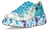 Laura Vita Damen Sneaker Pailletten floral Ornament Plateau Produktbild-Vorschau 2