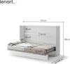 Schrankbett 120 x 200 Horizontal BC-05 Weiß Matt LENART BED Produktbild-Vorschau 4