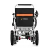 The back view of a black and silver electric wheelchair on a white background. Náhľad obrázku produktu