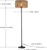 Lampadaire en rotin naturel avec interrupteur à cordon, Voir les images du produit 5