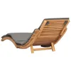 vidaXL Sonnenliegen 2 Stk. mit Auflagen Massivholz Teak Produktbild-Vorschau 7