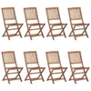The Living Store Klappbare Gartenstühle 8 Stk. mit Kissen Produktbild-Vorschau 2