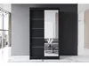Easy4You P3 120 cm Schwarz Schiebetüren Kleiderschrank Produktbild-Vorschau 2